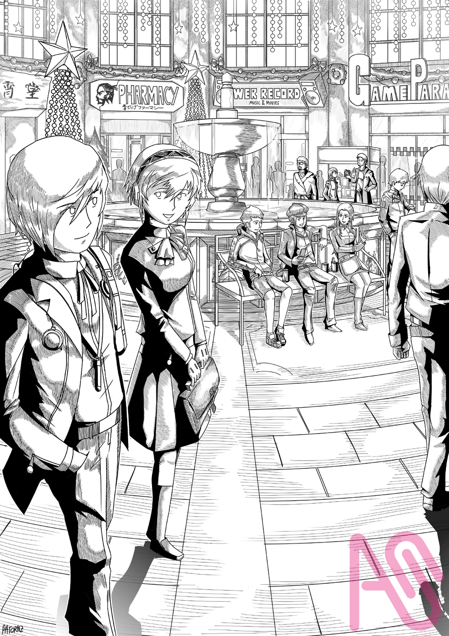 Scenery of Festivities  Illust of Patornz girl character person persona scenery landscapes