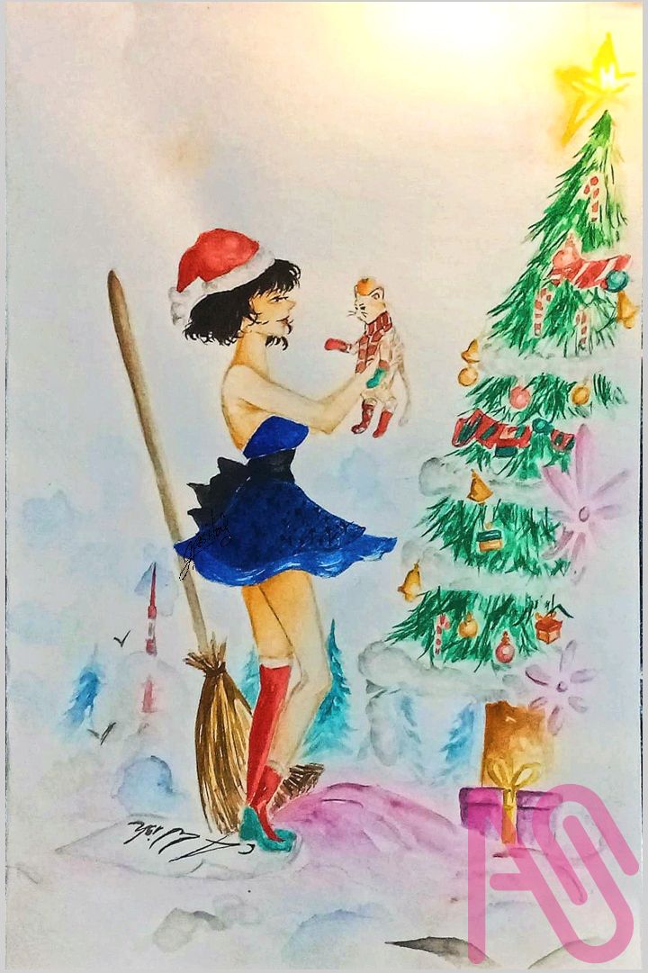 Ho Ho Ho Merry Christmas Illust of ipsitawrites