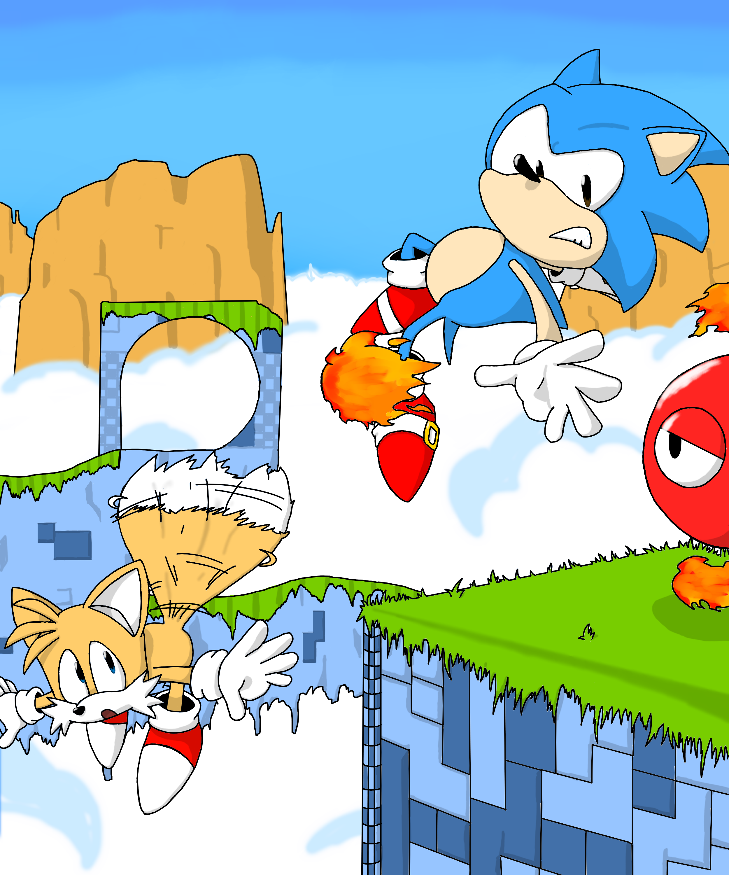 hill top done Fireredxy Illustrations ART street