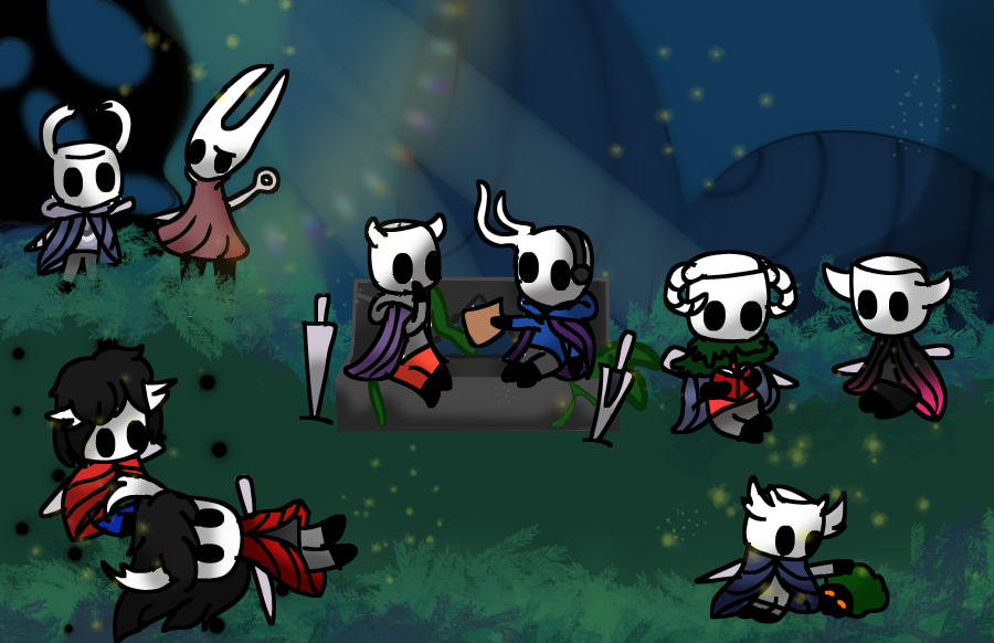 Hollow Knight Friends Group Osmorino - Illustrations ART street