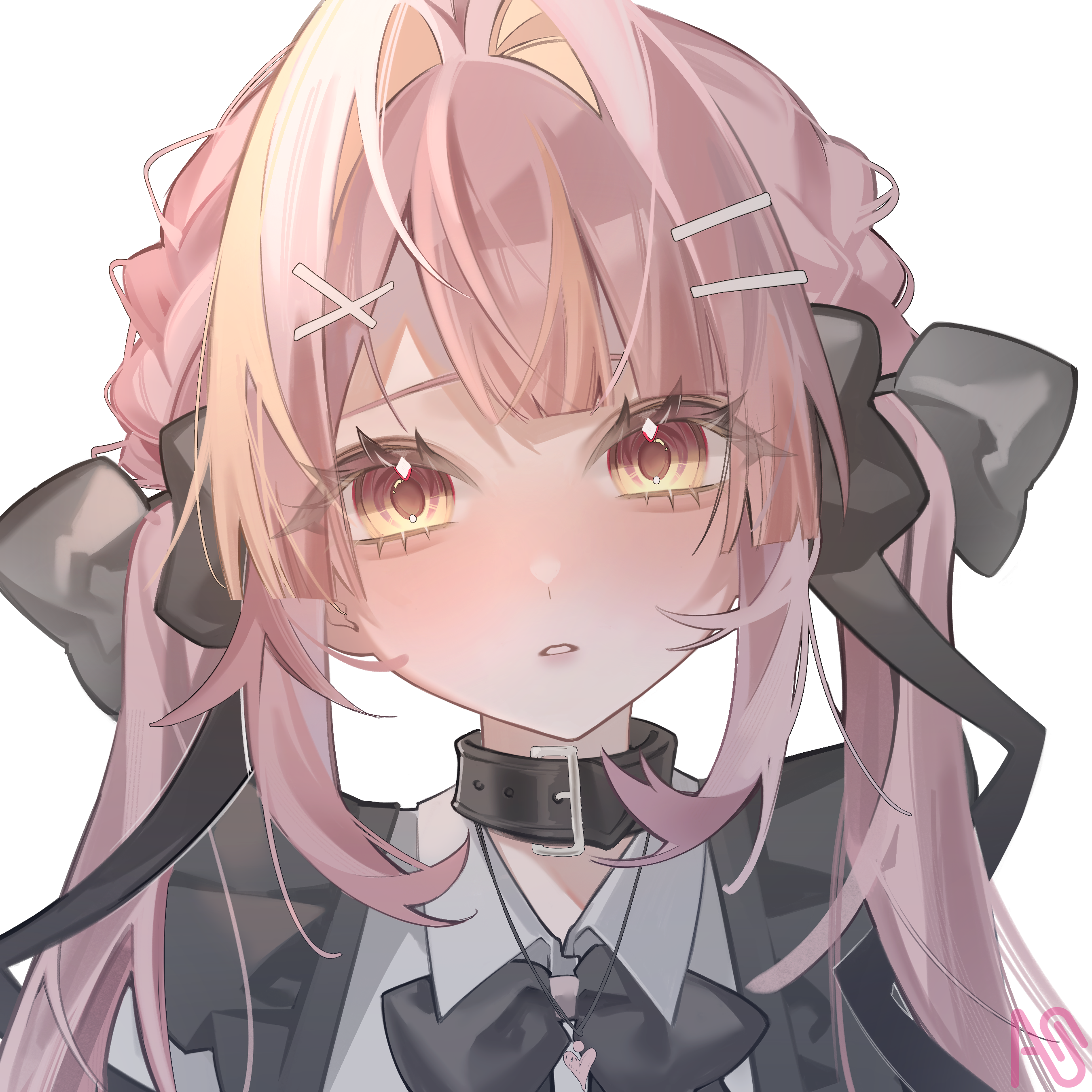 オリジナルキャラクター 絵画 ピンク 無題 紙兔Zhito - イラスト ART street (アートストリート)