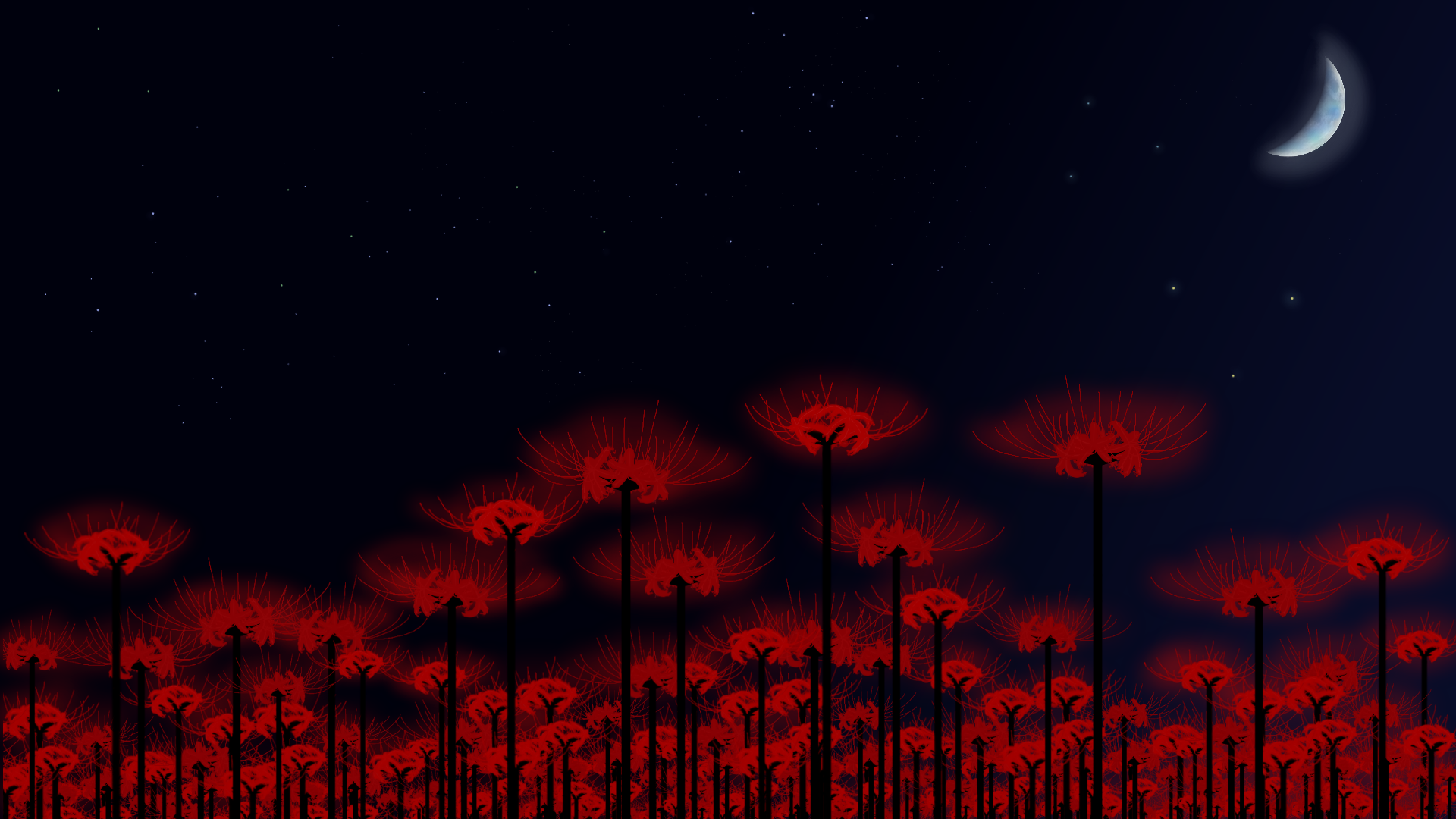 彼岸花 三日月 満月 Seaoftrees08 Illustrations Art Street