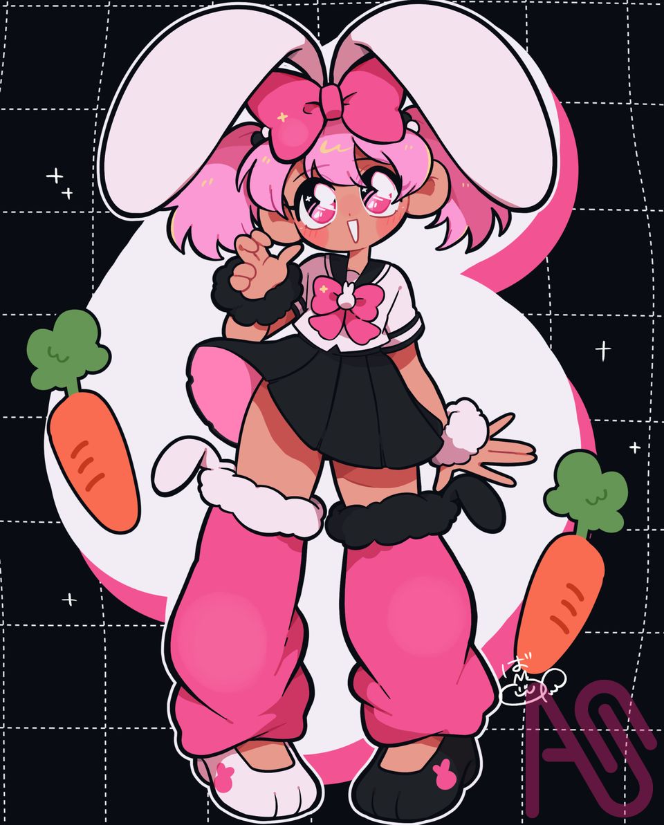 制服うさぎ🐰 Illust of 桜庭 一次創作 girl CLIPSTUDIOPAINT illustration original oc 創作キャラクター