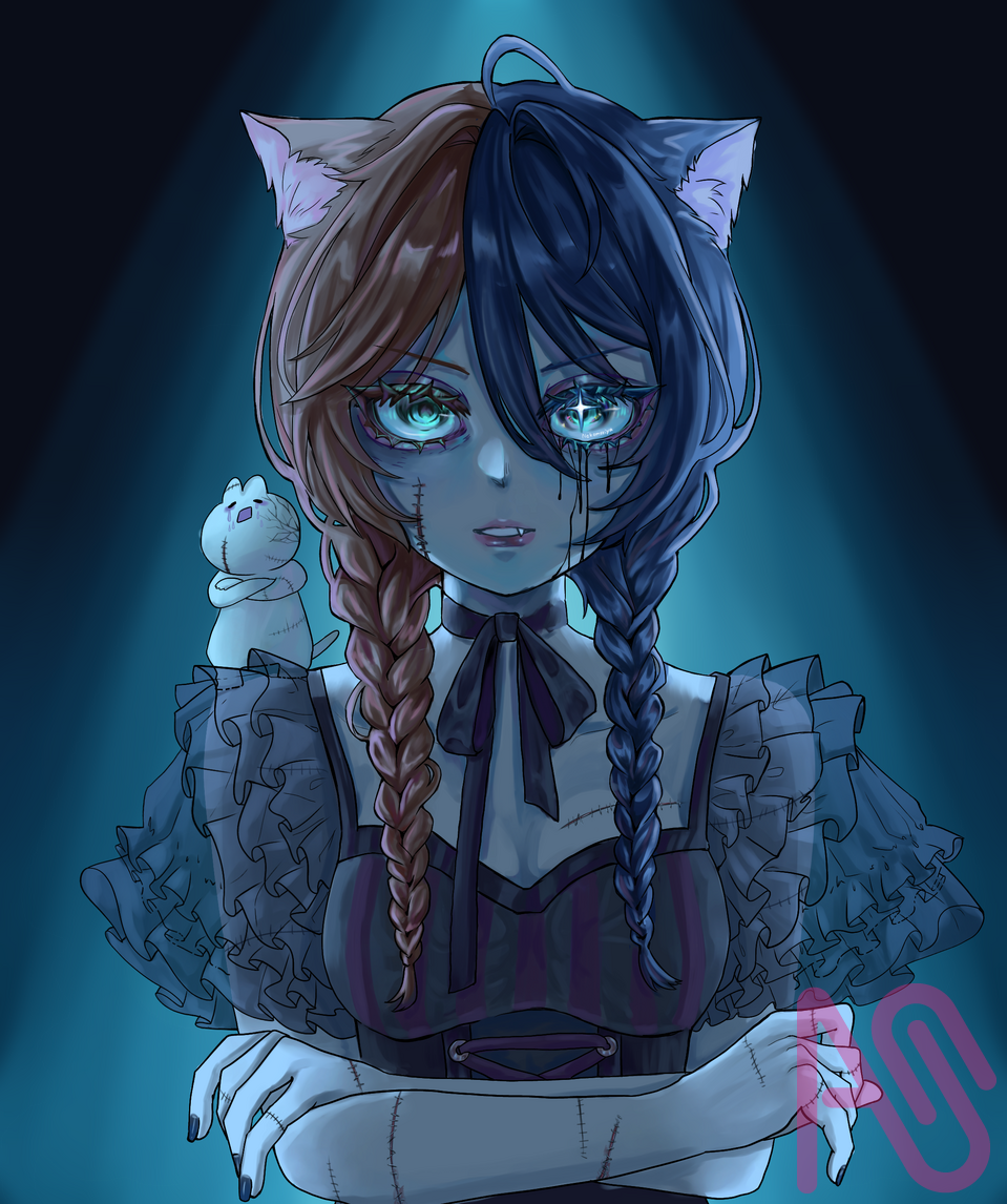 ˚✧₊⁎Happy Halloween⁎⁺˳✧༚ Illust of ねこもりや Halloween ハッピーハロウィン 代理 ウェンズデー ハロウィン2025