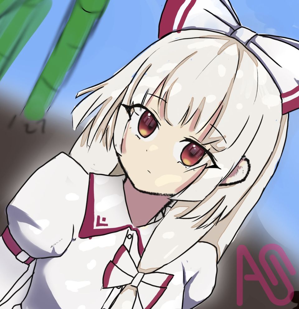 妹紅 Illust of 翠雨るな 竹林 girl 木漏れ日 Touhou_Project 藤原妹紅