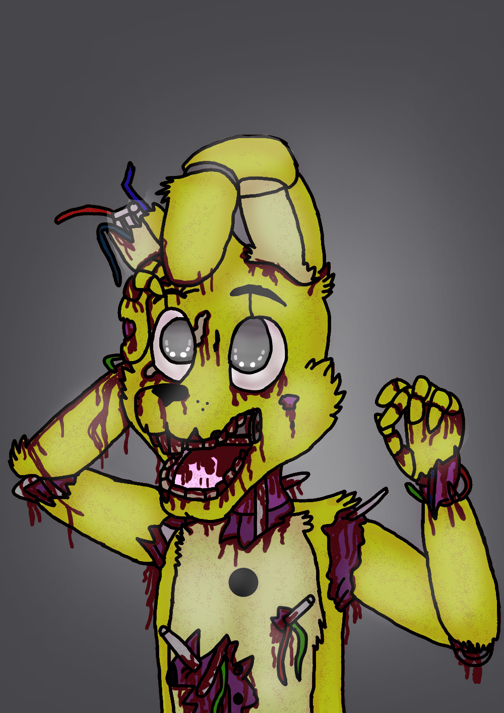 Purpleguy Being springtraped EXTREME_Fnafan - Illustrations ART street