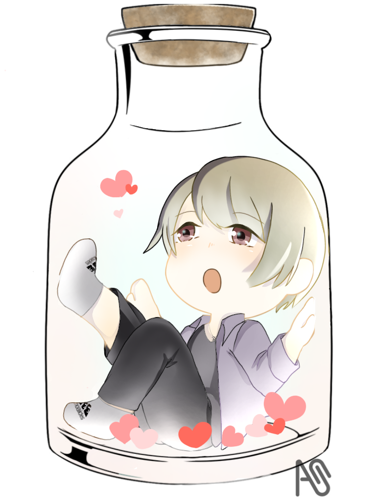 推しを瓶に入れてみました ぷぅ イラスト Art Street アートストリート