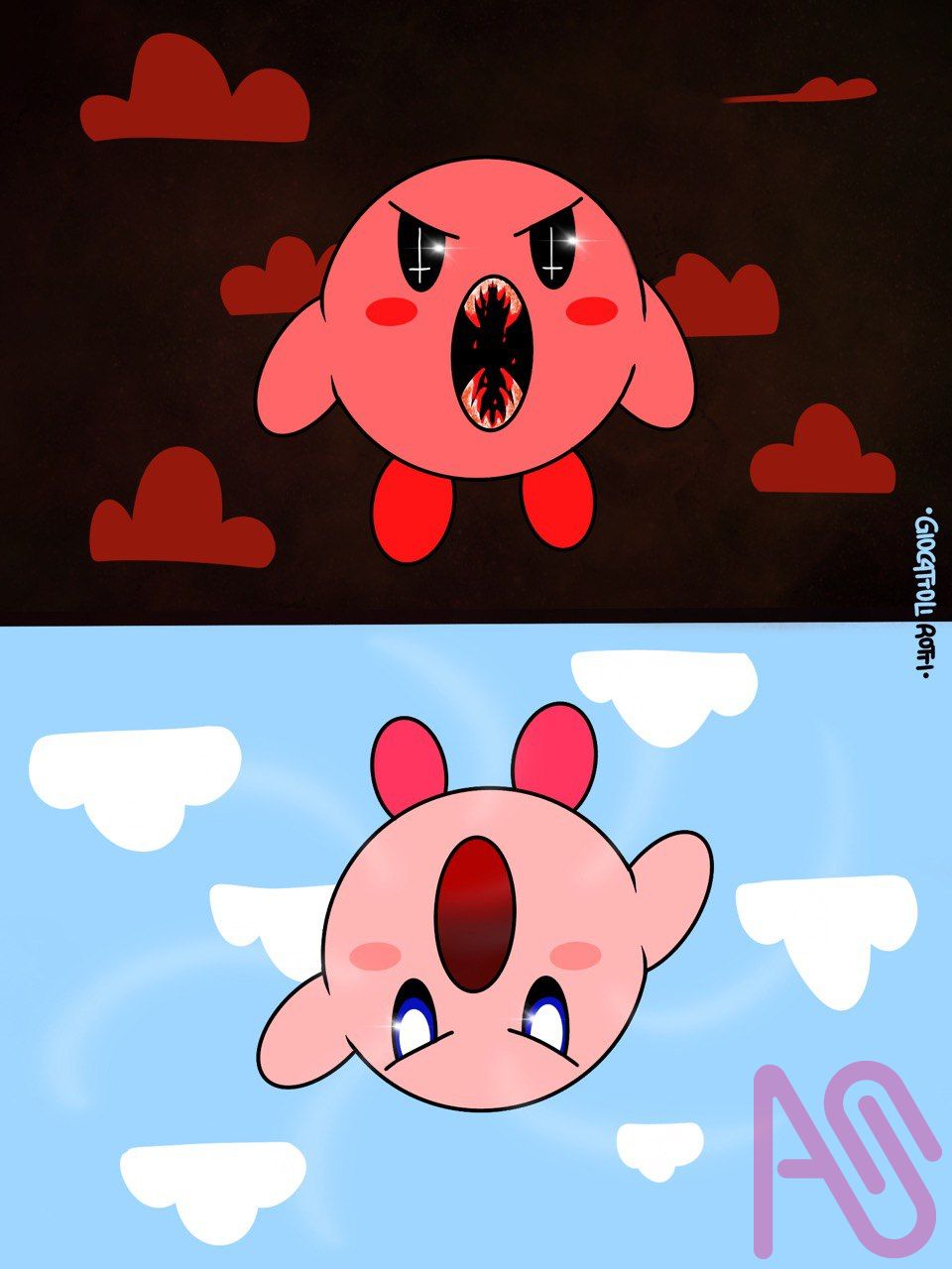Kirby vs Kirby Frappi Illustrations ART street