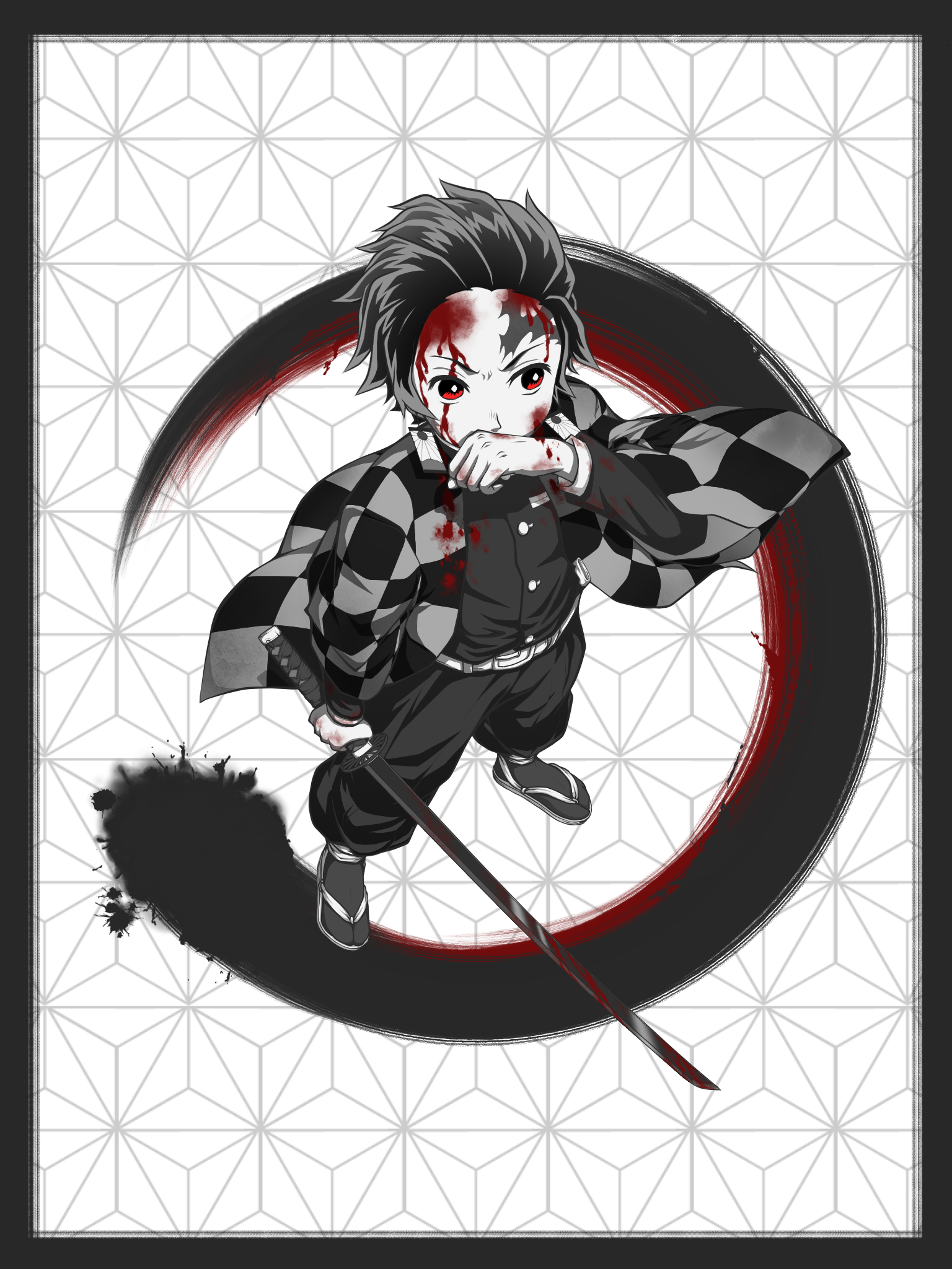 炭治郎 流血ver キカゼ イラスト Art Street アートストリート