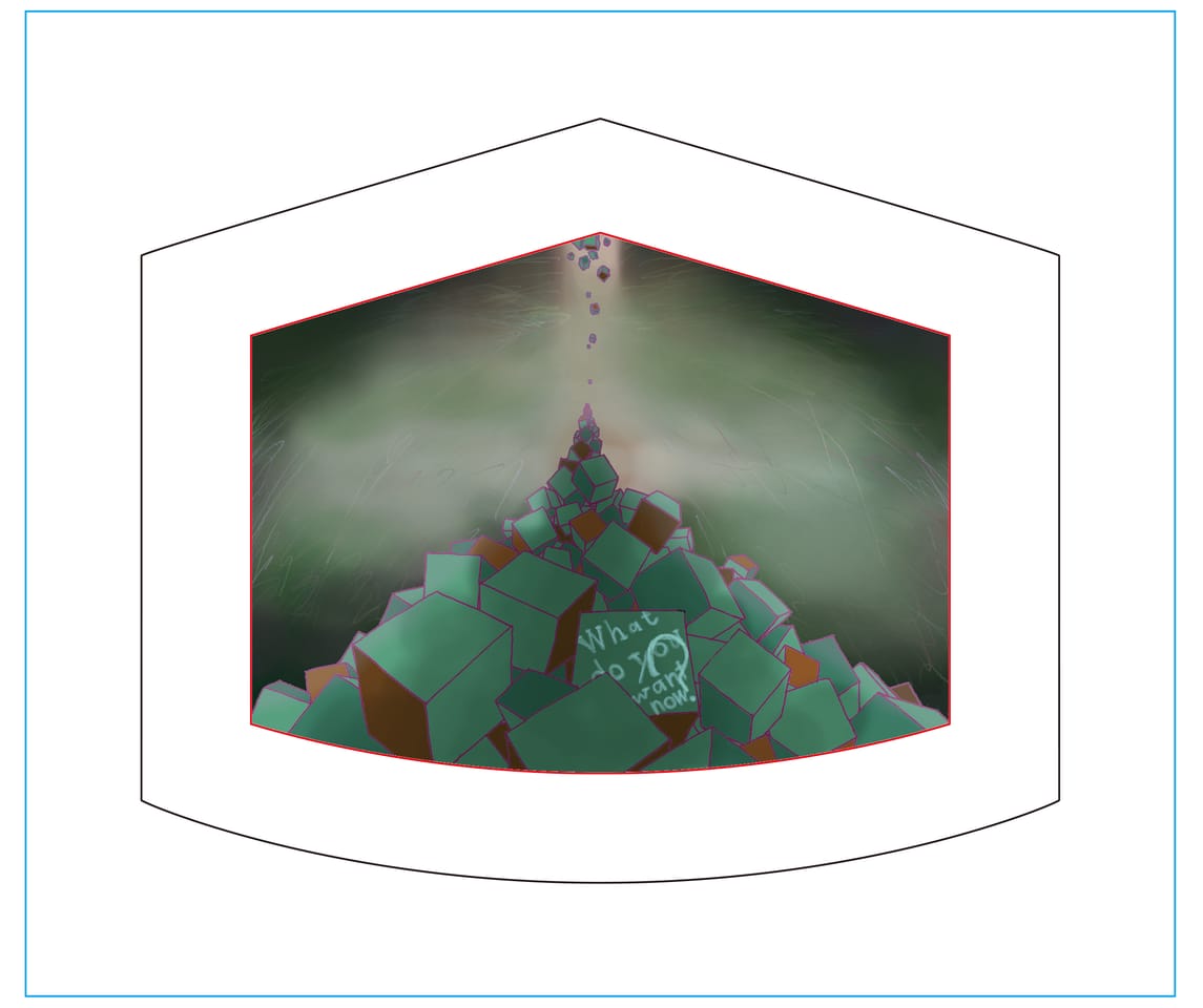 マスクデザイン 四角その３ 青 イラスト Art Street アートストリート