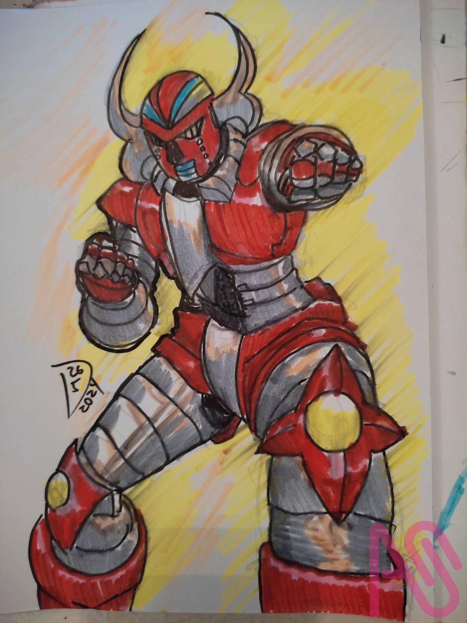 Tokusatsu Heroes Illust of Adhi Trahono mecha tokusatsu analog tokusatsufanart AnalogDrawing