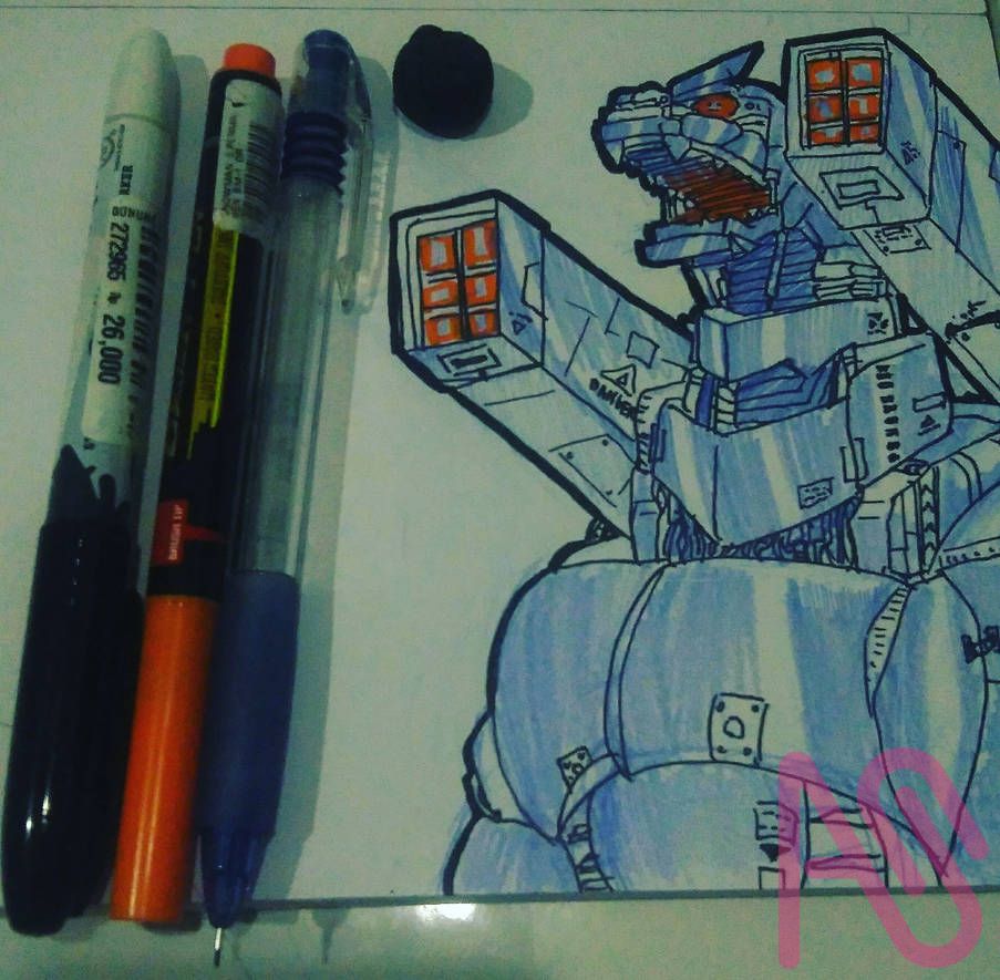 Tokusatsu Heroes Illust of Adhi Trahono mecha tokusatsu analog tokusatsufanart AnalogDrawing