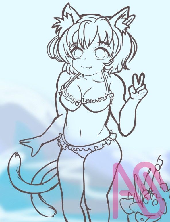 ワンドロで水着橙 Illust of タロウぽん girl cat_ears 八雲藍 橙 Touhou_Project ちぇん