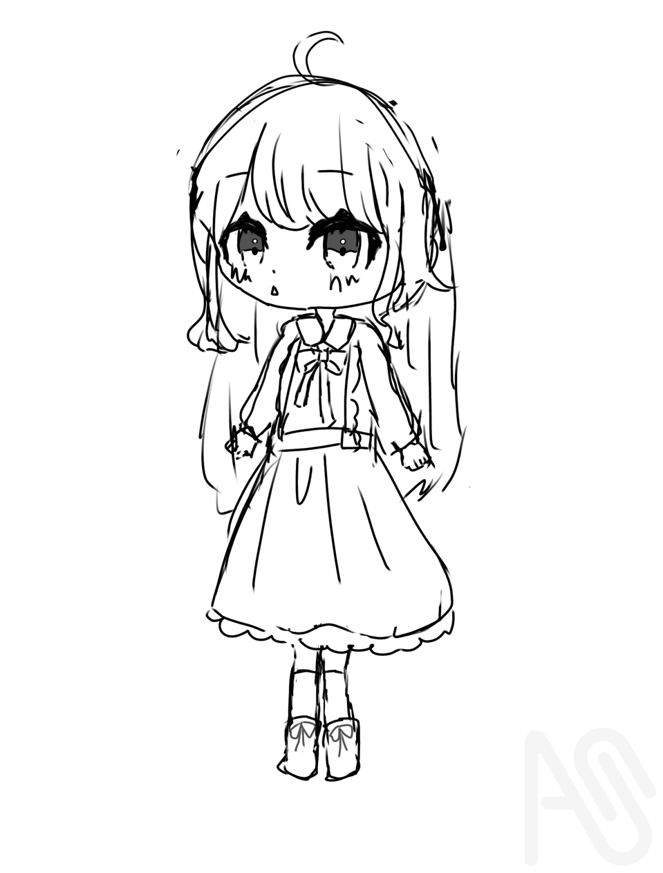 落書きもどき Illust of ゆずは～代選中‼️～ girl doodle オリキャラ(?) きっしょww