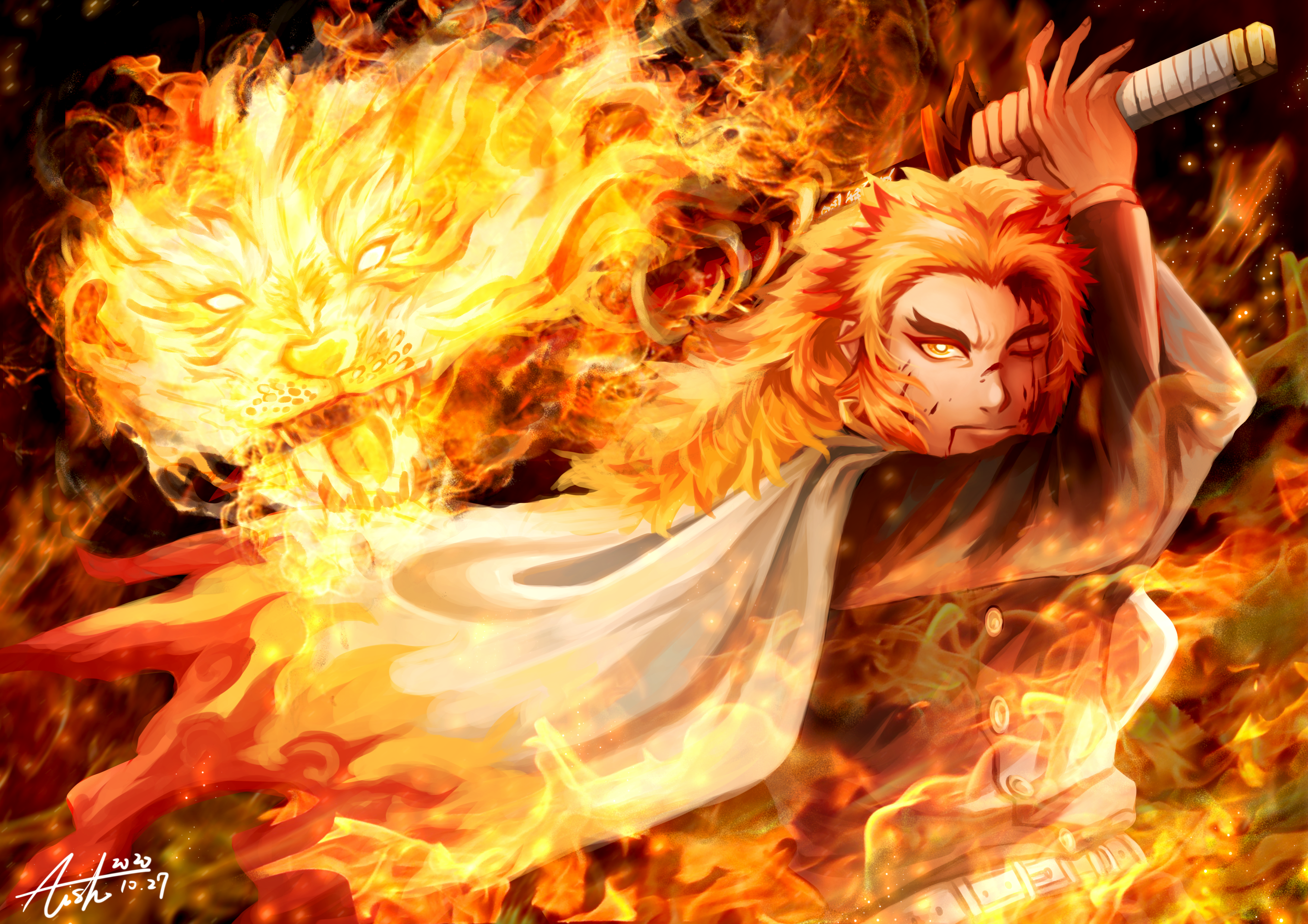 炎柱煉獄杏壽郎高0 Kozu - Illustrations ART street