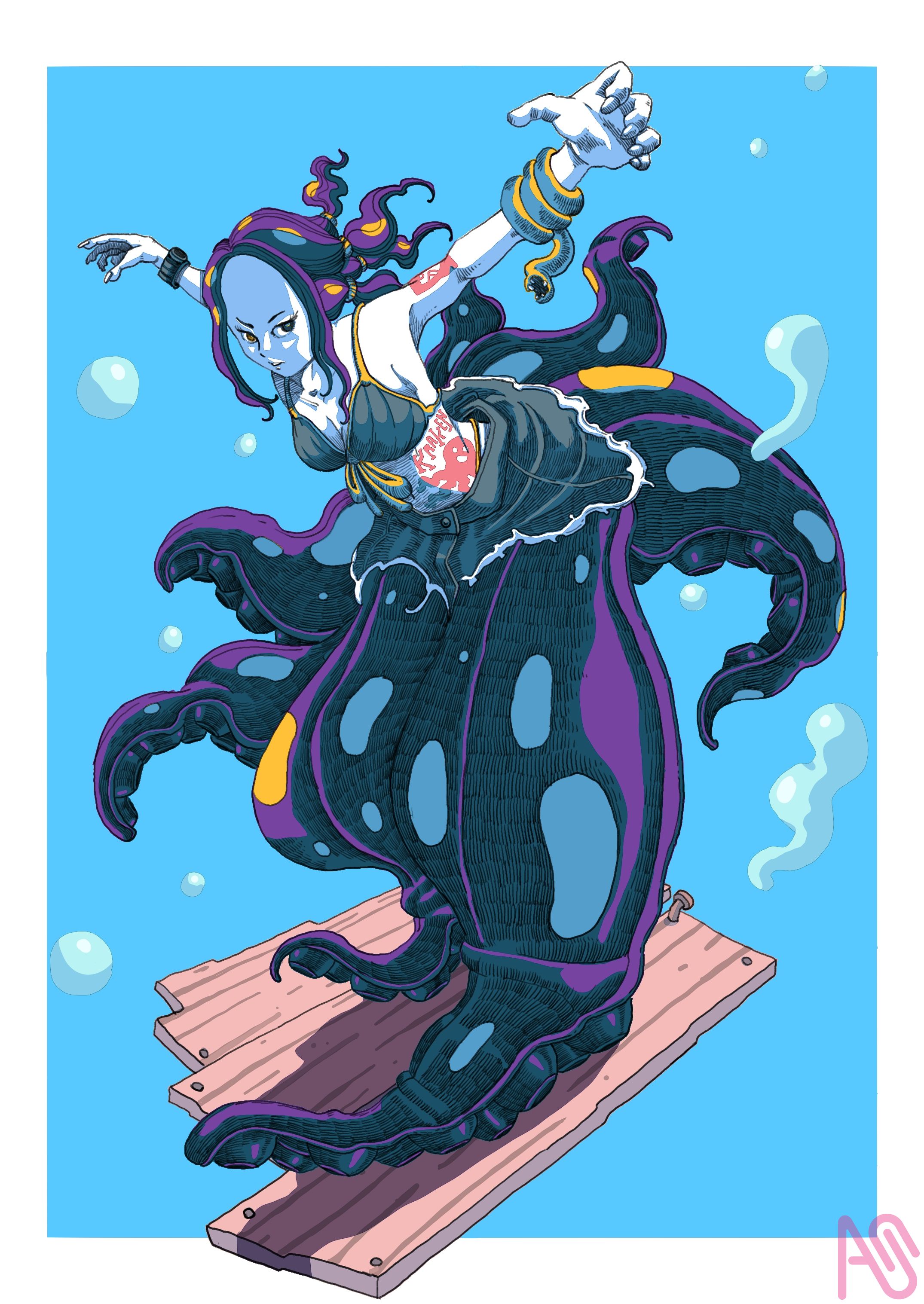 Kraken Queen of the Ocean Wutikai - イラスト ART street (アート