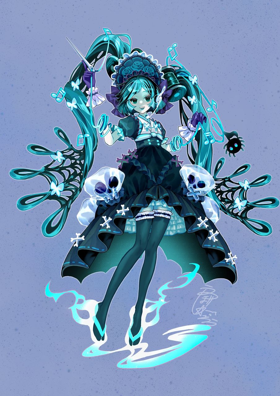 🕸 ゴシック＆ホラーミク 🕸 Illust of 梅星太朗(梅星画廊) hatsunemiku オリジナル衣装