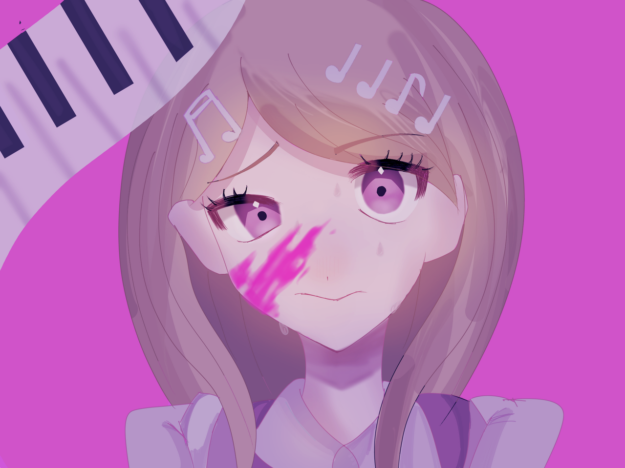 ネコふんじゃった(※血) Illust of らむ@代選中 Danganronpa 赤松楓