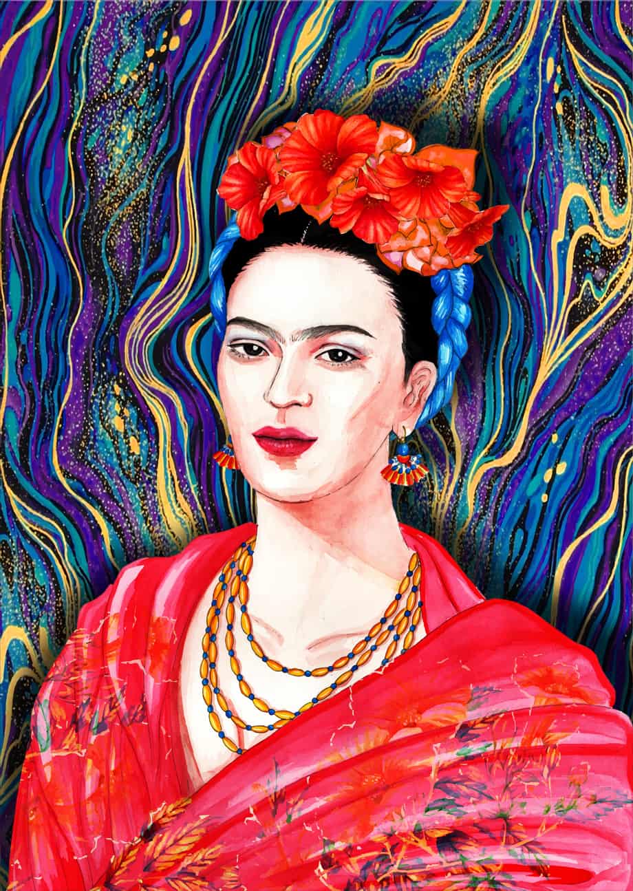 Frida Kahlo Phoenix Hua Illustrations ART street