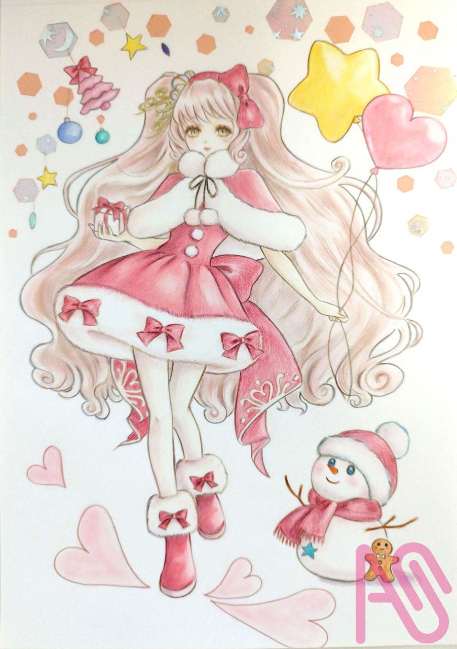 メリークリスマス🎄🎁 Illust of ルナ girl original Christmas analog