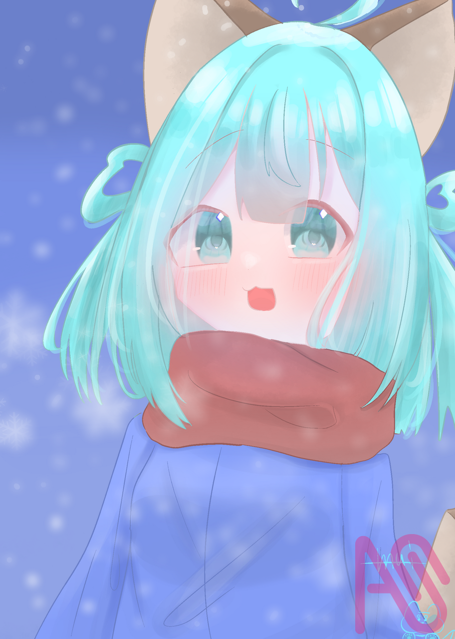 ❄️🌨️ Illust of むいむぎ✌️😎✌️代選中‼️ girl dog kawaii 代理 むぎ