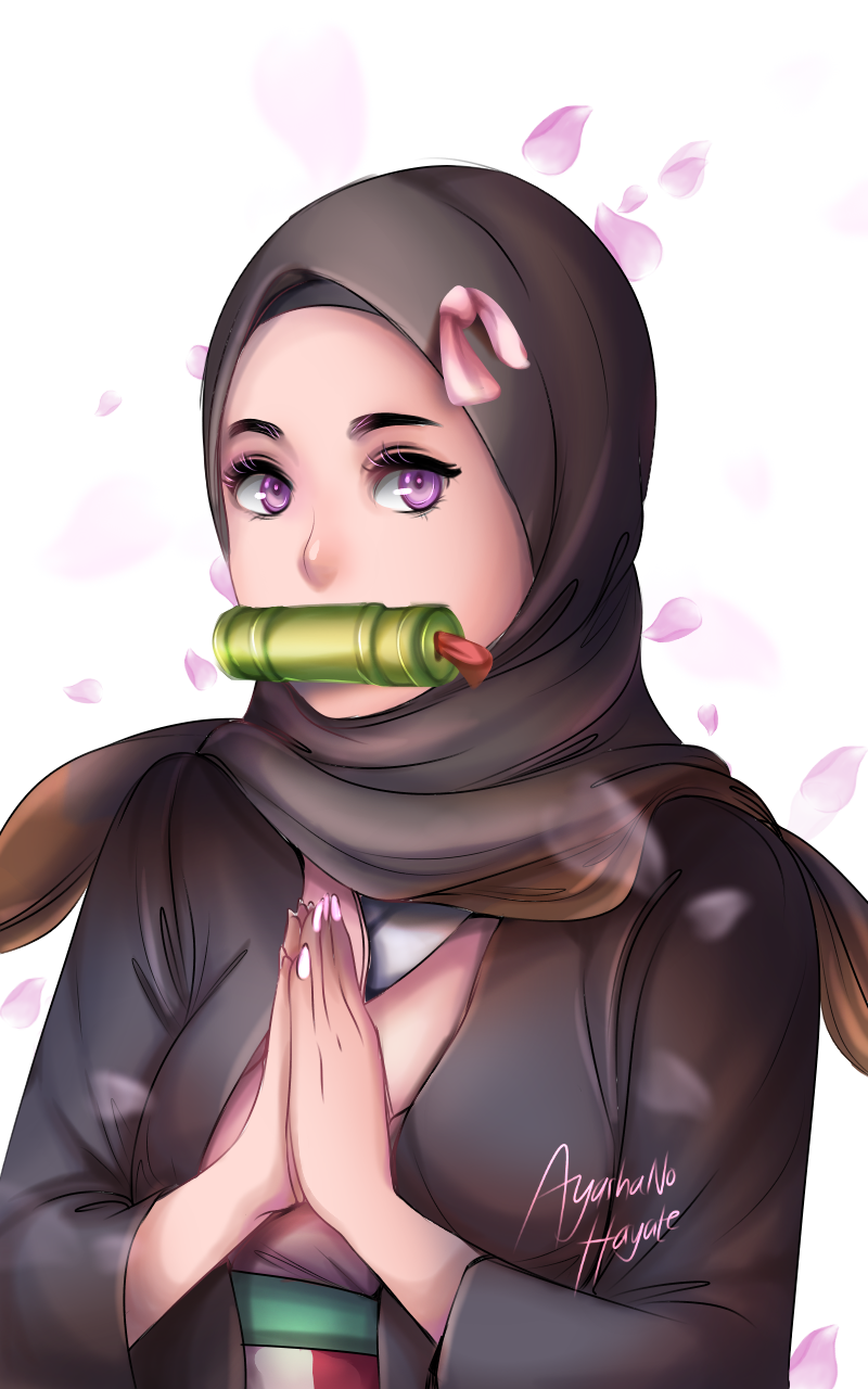 Nekuzo Chan with hijab Miftachul354 - Illustrations ART street