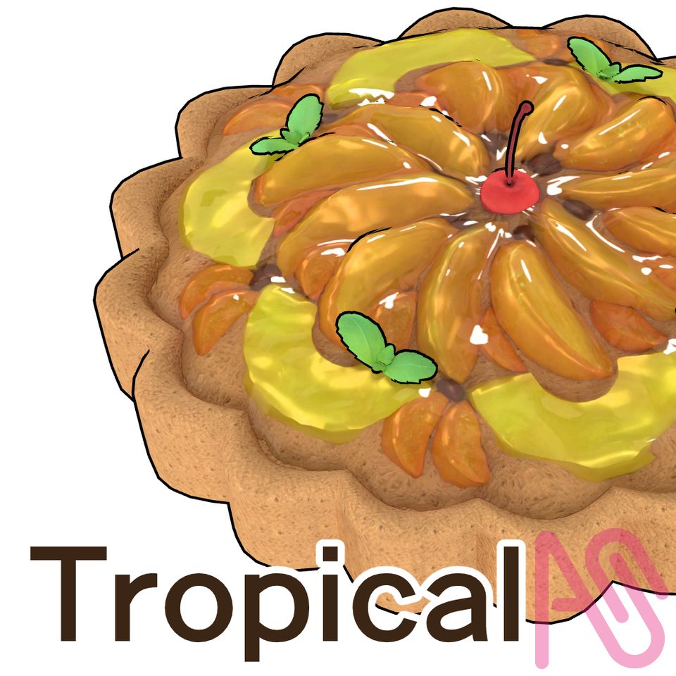 ナパージュがトロトロのタルトケーキをつくってみました！ Illust of ヨワタリJAWS 3D CLIPSTUDIOPAINT タルト デザート CLIPSTUDIO 3Dモデル タルトケーキ