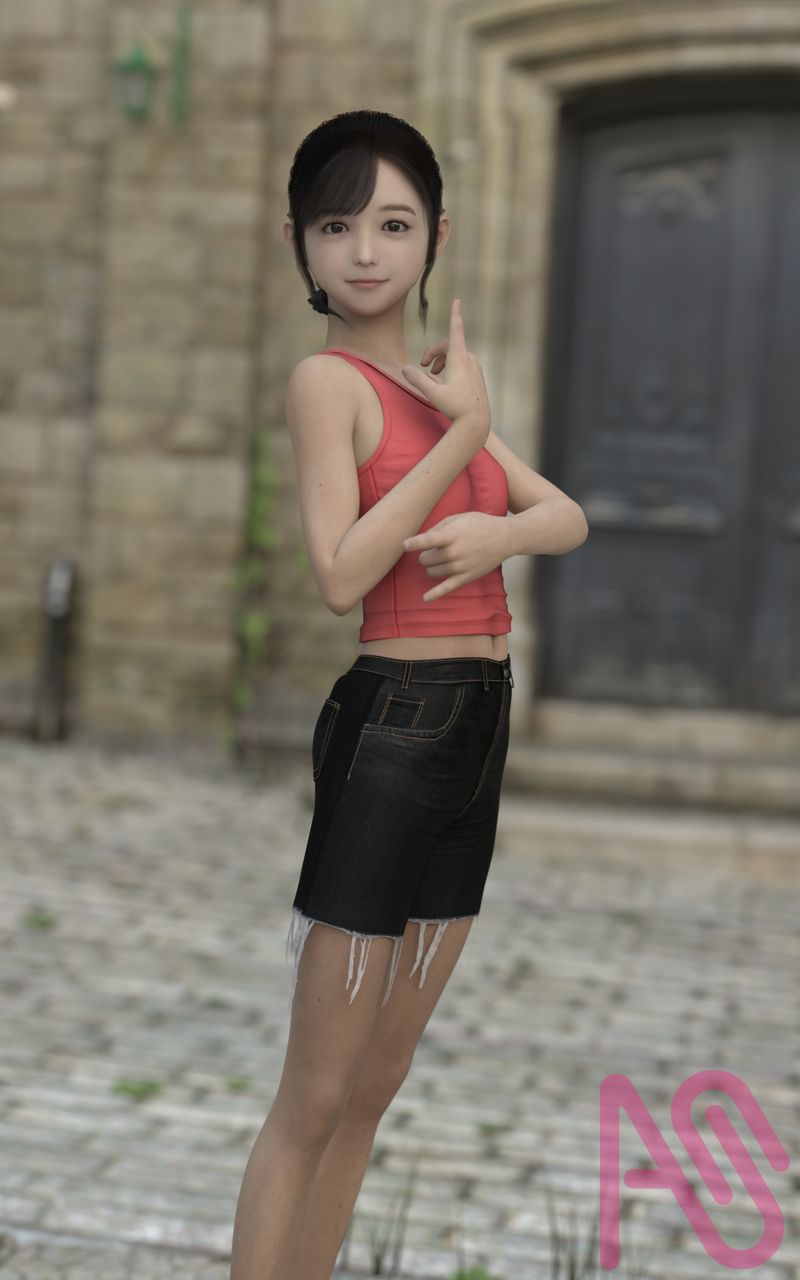 ジョジョ立ち3作 Illust of Jackie Jackson girl original ジョジョ立ち 3DCG DazStudio Photoreal