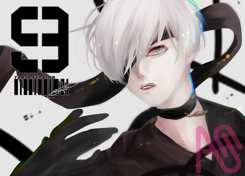 NieR:Automata-9s Illust of makina. game boy NieR:Automata 9S ヨルハ九号S型 届け俺の原作リスペクト！