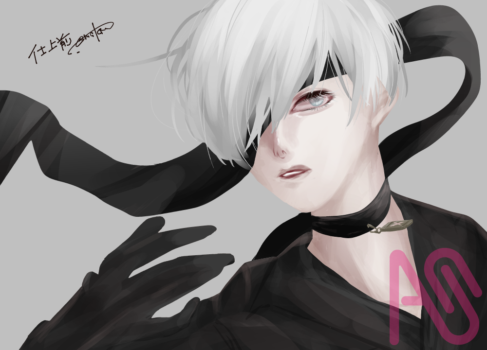 NieR:Automata-9s Illust of makina. game boy NieR:Automata 9S ヨルハ九号S型 届け俺の原作リスペクト！