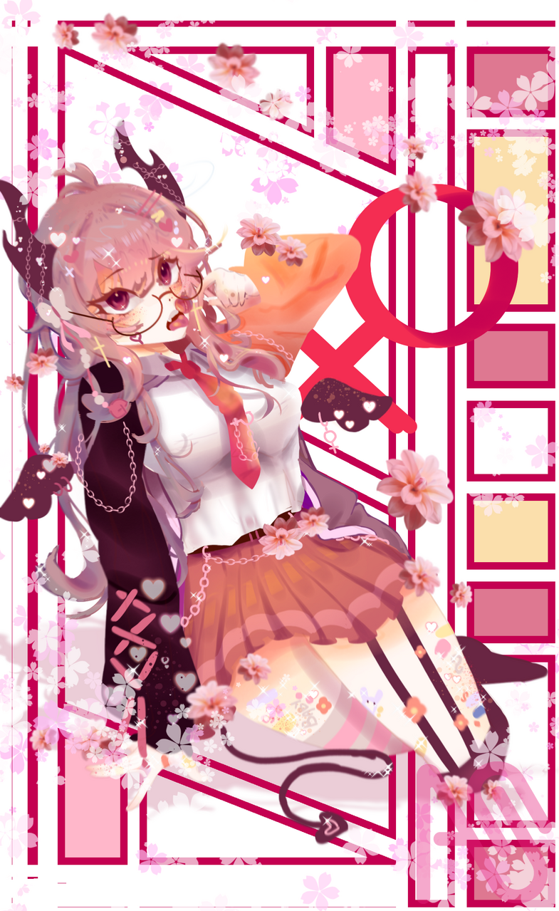 Girl💜 Illust of [°Shiofar°] fanart illustration art anime digital digitaldrawing flower digitalpainting lindo ibispaint