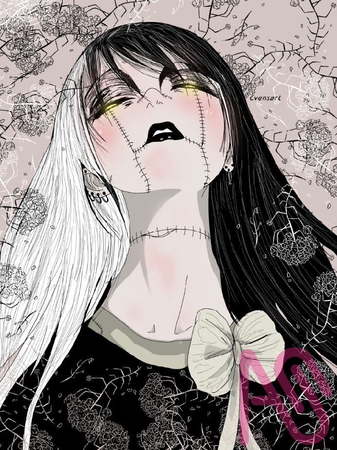 Puppet blood manga featuring the witch doll Illust of -cvensart dark illustration anime character webcomic digital oc Artwork darkart artstreet