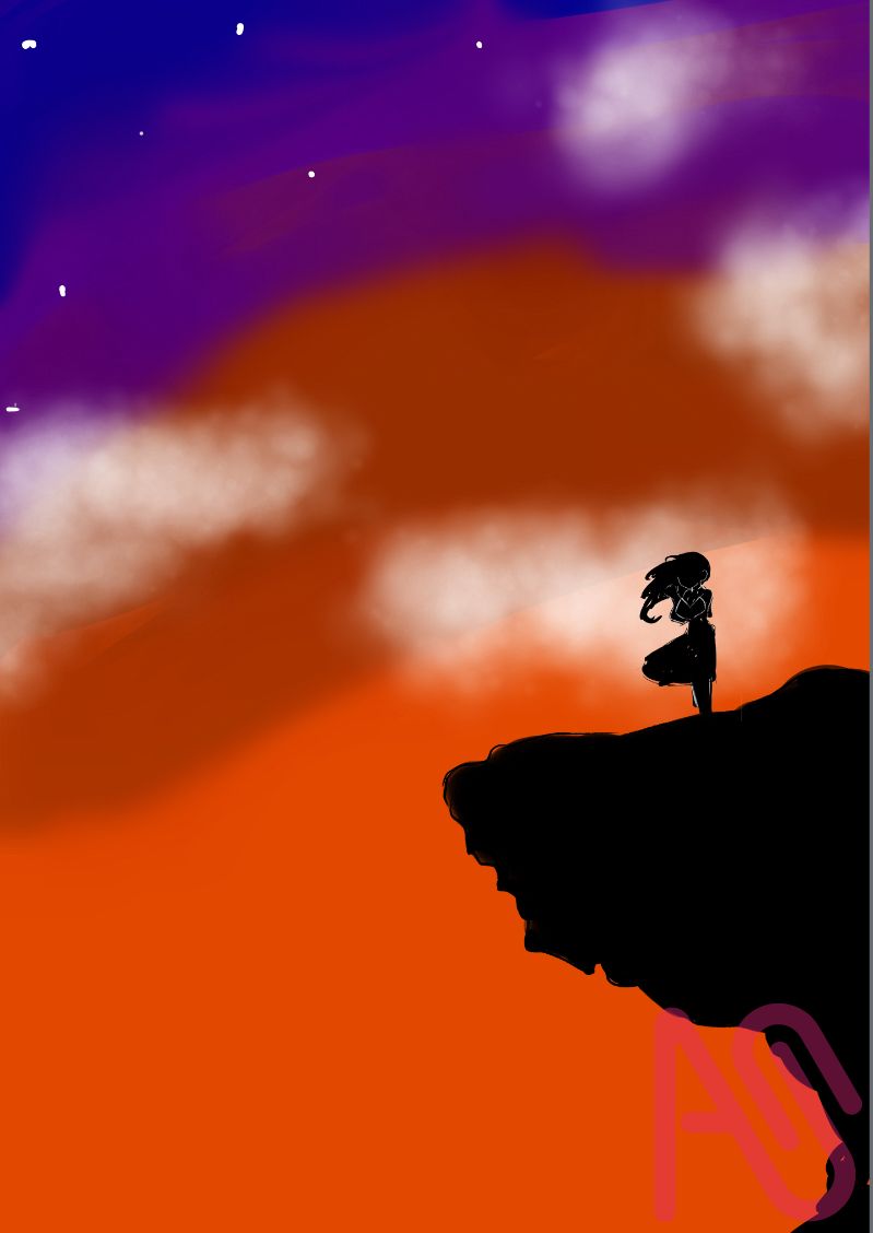 落書き Illust of 翠雨るな girl 崖 祈り