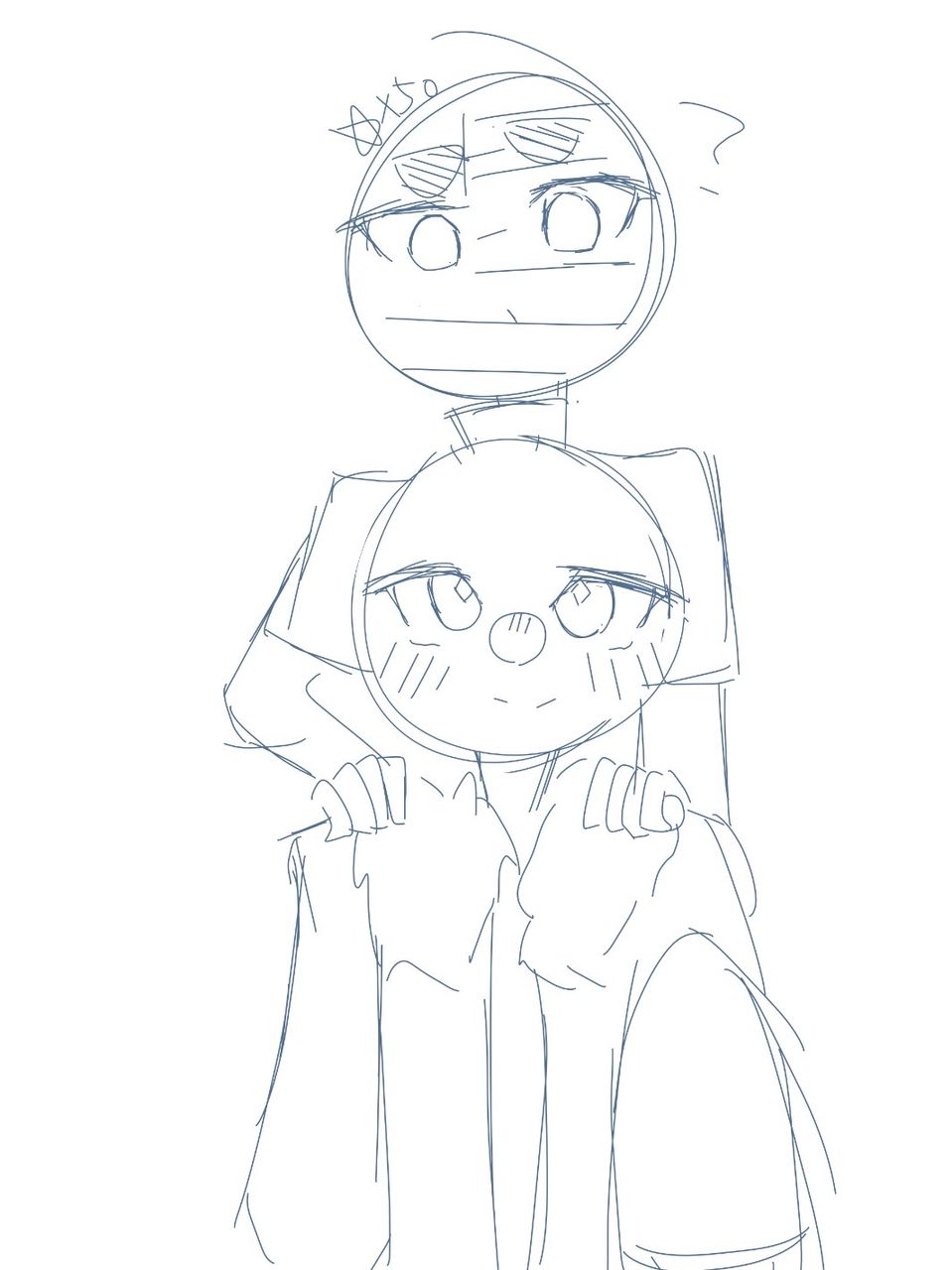 日アメ Illust of 猫宮美久璃／미쿠리  🤍🫧🩵 illustration cute アメリカ 日本 Countryhumans カンヒュ 日アメ