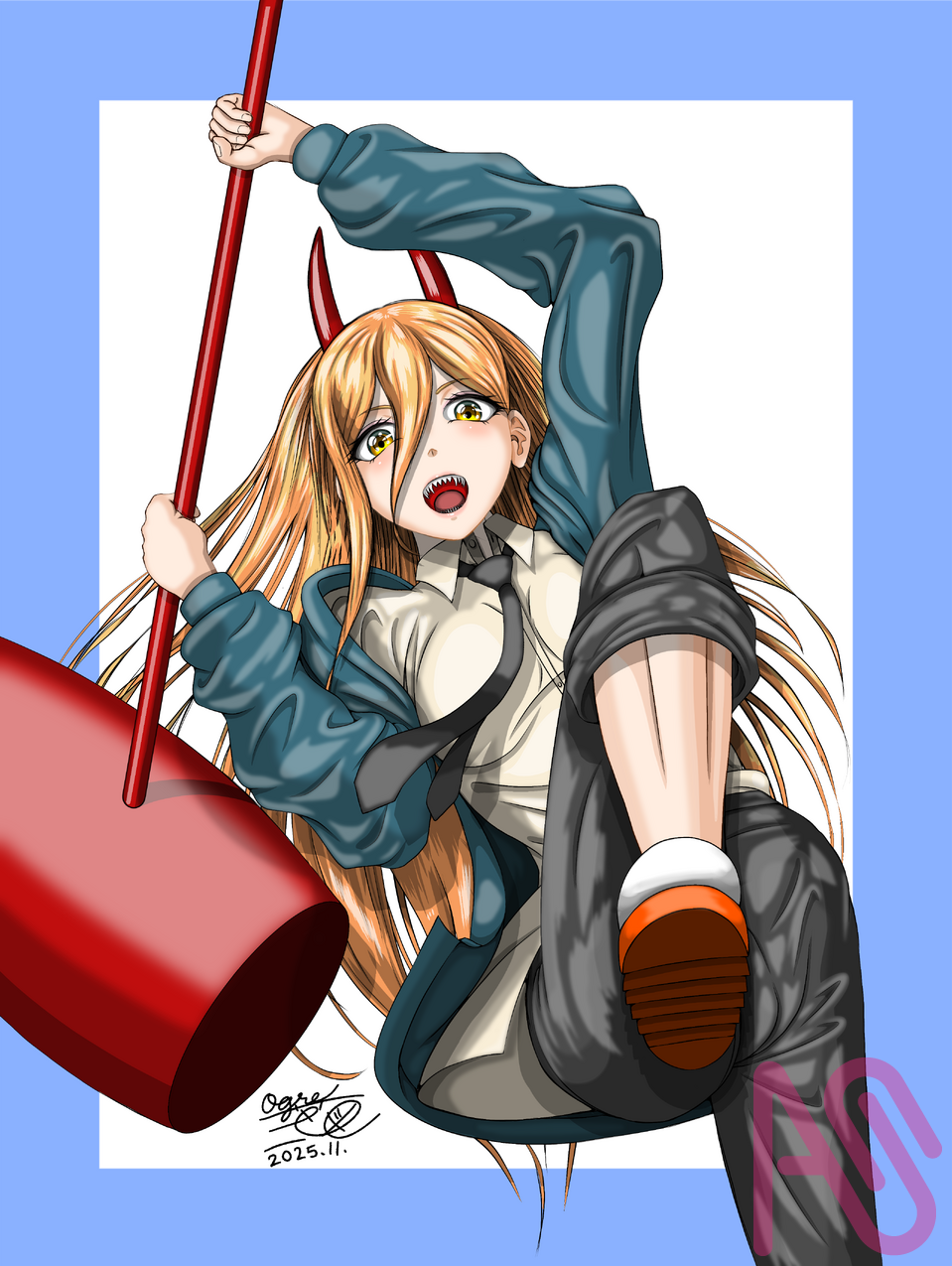 パワー（チェンソーマン） Illust of 大賀　三芭図（tachibanafactory） fanfic animegirl Animegirls power パワー ChainsawMan チェンソーマンパワー