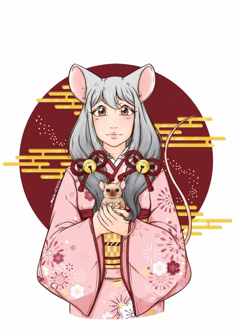 Gold Red 金と赤 Maru N イラスト Art Street アートストリート