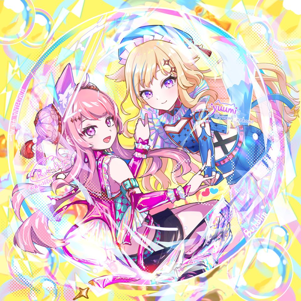 🩷HIMEHINA🩵4th ALBUM『Bubblin』 Illust of 憂瀰*yuumi virtual_YouTuber ヒメヒナ HIMEHINA ヒメヒナアート