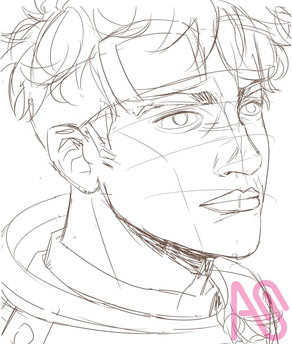 Paratrooper Illust of Na.y364 fanart sketch game Astronaut IdentityV idv ganjigupta