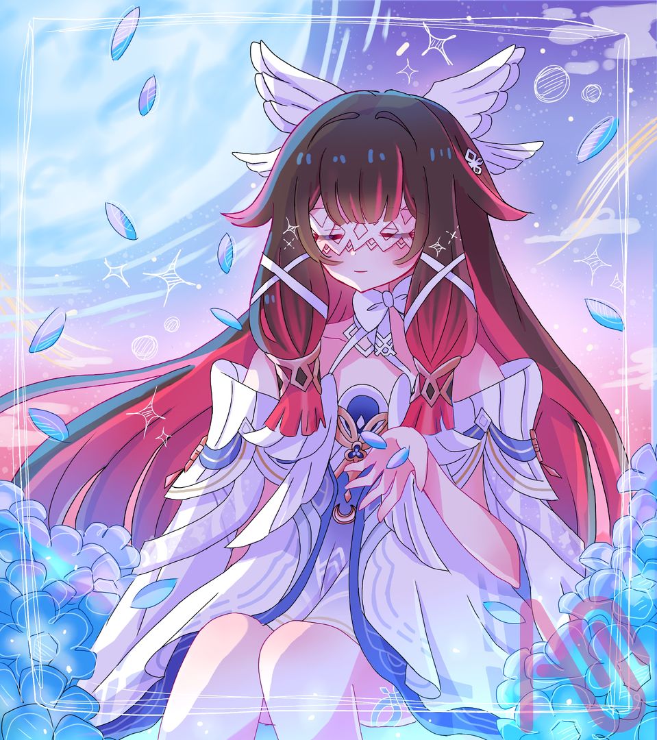 コロンビーナちゃん🕊️🌕️ Illust of ちーず fanart moon GenshinImpact