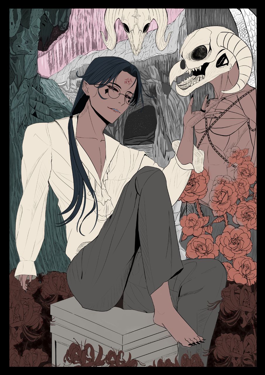 悪魔の洞窟上色版 Illust of Mikar dark original oc Halloween practice handsome 男生 哥德式