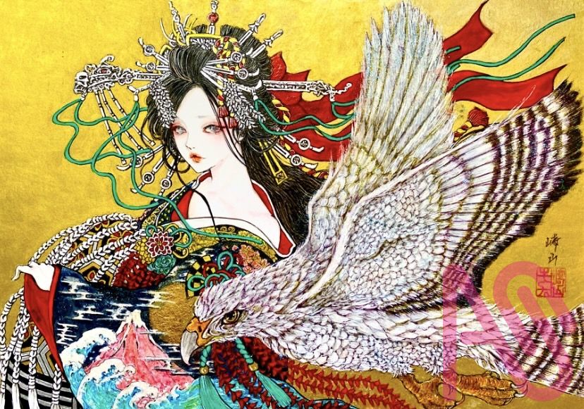 「共に参ろうぞ」 Illust of 崎山キカ(旧名kika) Japanese_style 一次創作 kimono 和風ファンタジー illustration 花魁 original 美女 mangaart analog