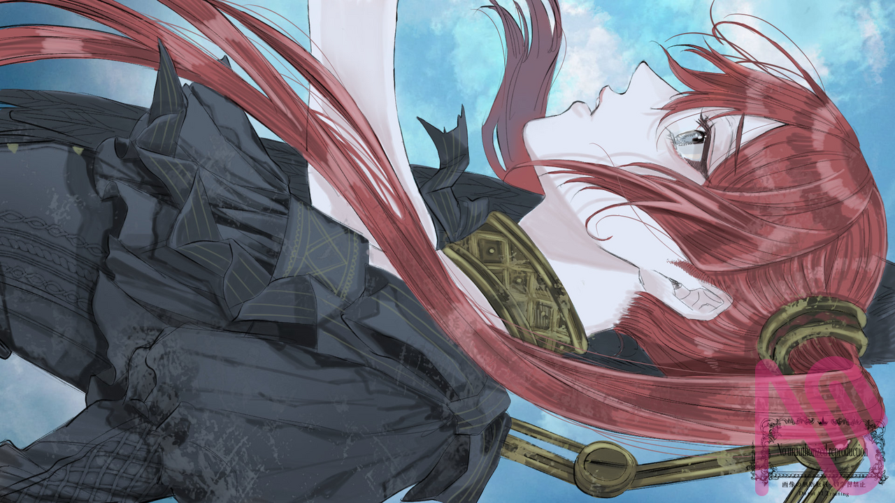 ボカデュオ Illust of メモリ angel girl illustration digital oc black 赤髪 ステンドグラス