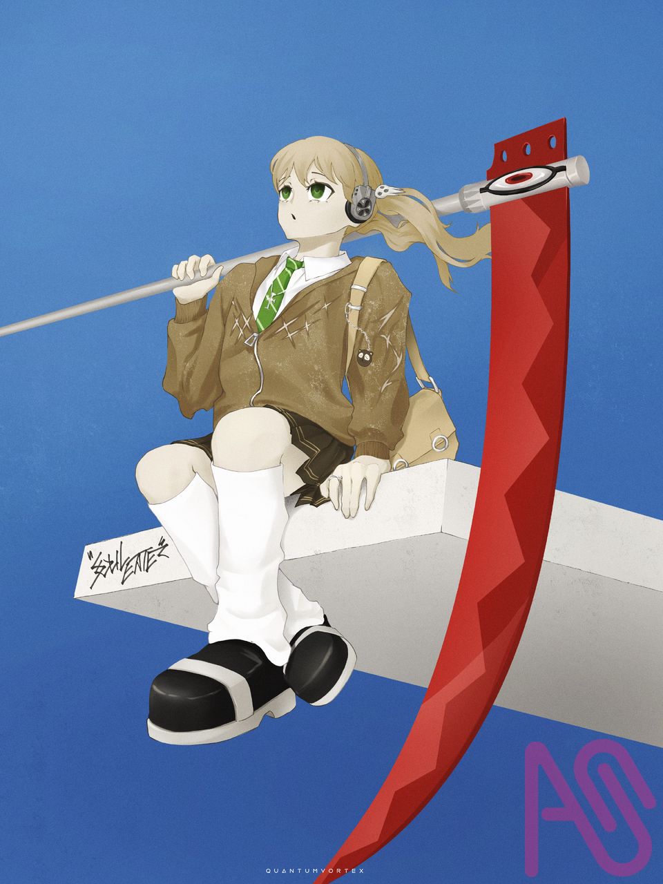 Maka Albarn SOS Illust of QuantumVortex girl illustration art digital SoulEater