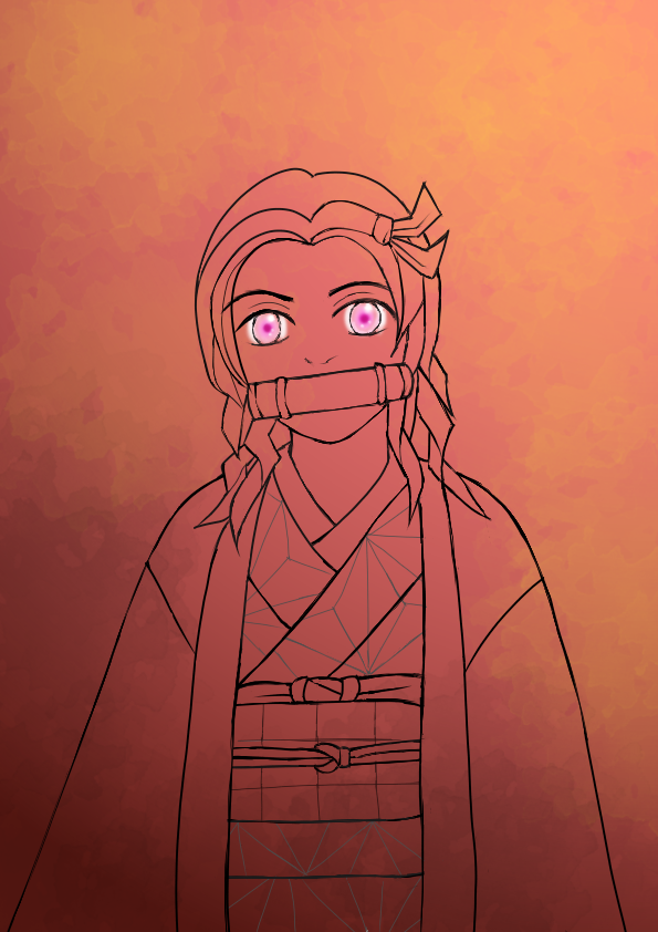 鬼滅の刃  Illust of kisoyu medibangpaint illustration line_art anime KimetsunoYaiba KamadoNezuko Emo