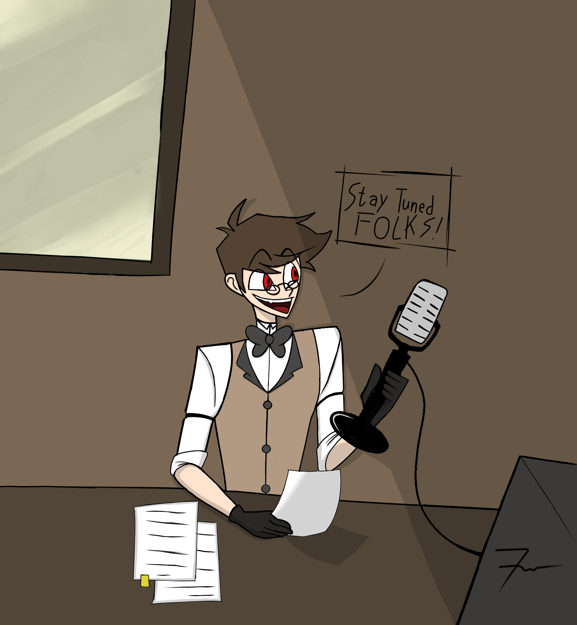 Alastor as a Human Emerald Raptor - 插畫 ART street