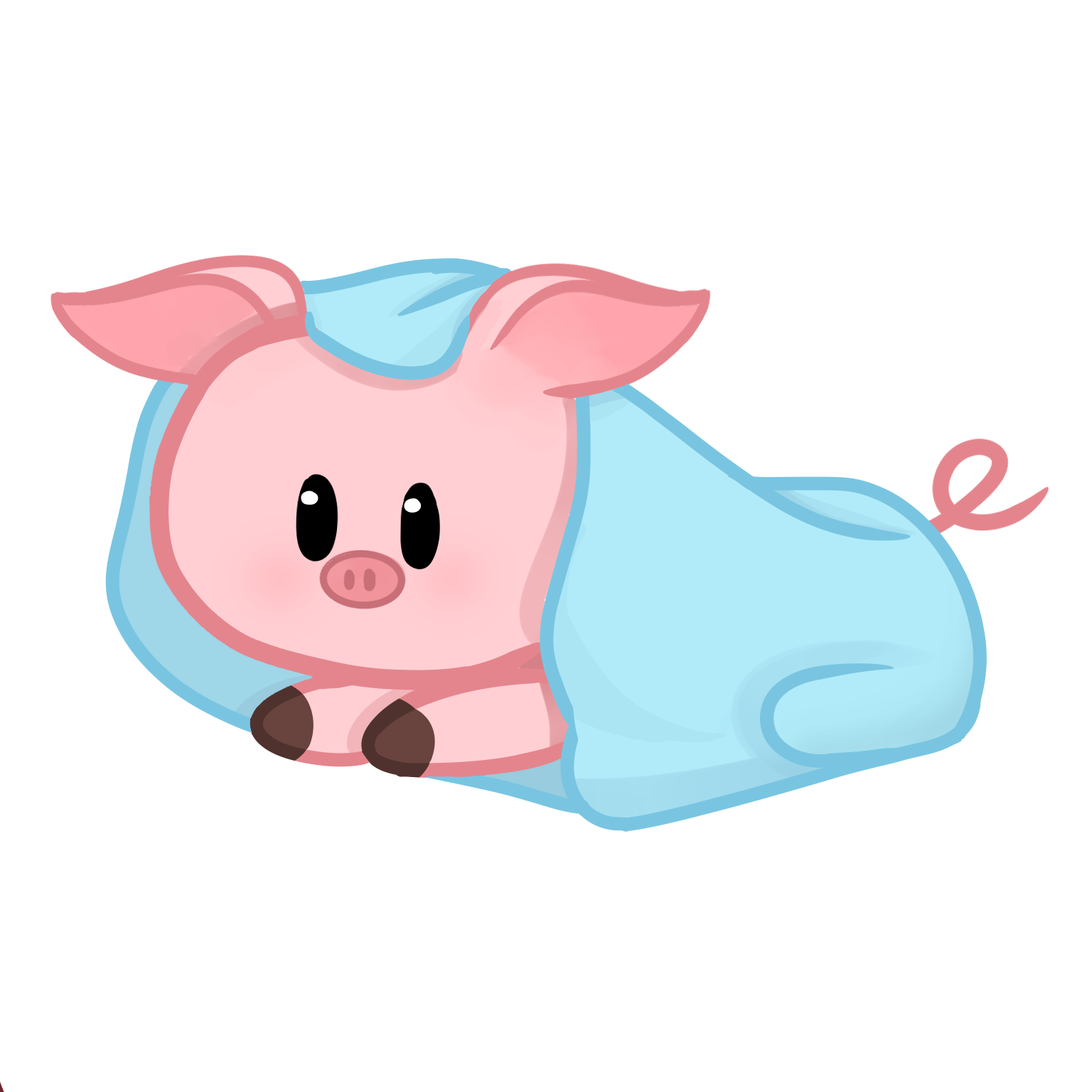 Pig in a Blanket Sticker Stella246XD Illustrations ART street