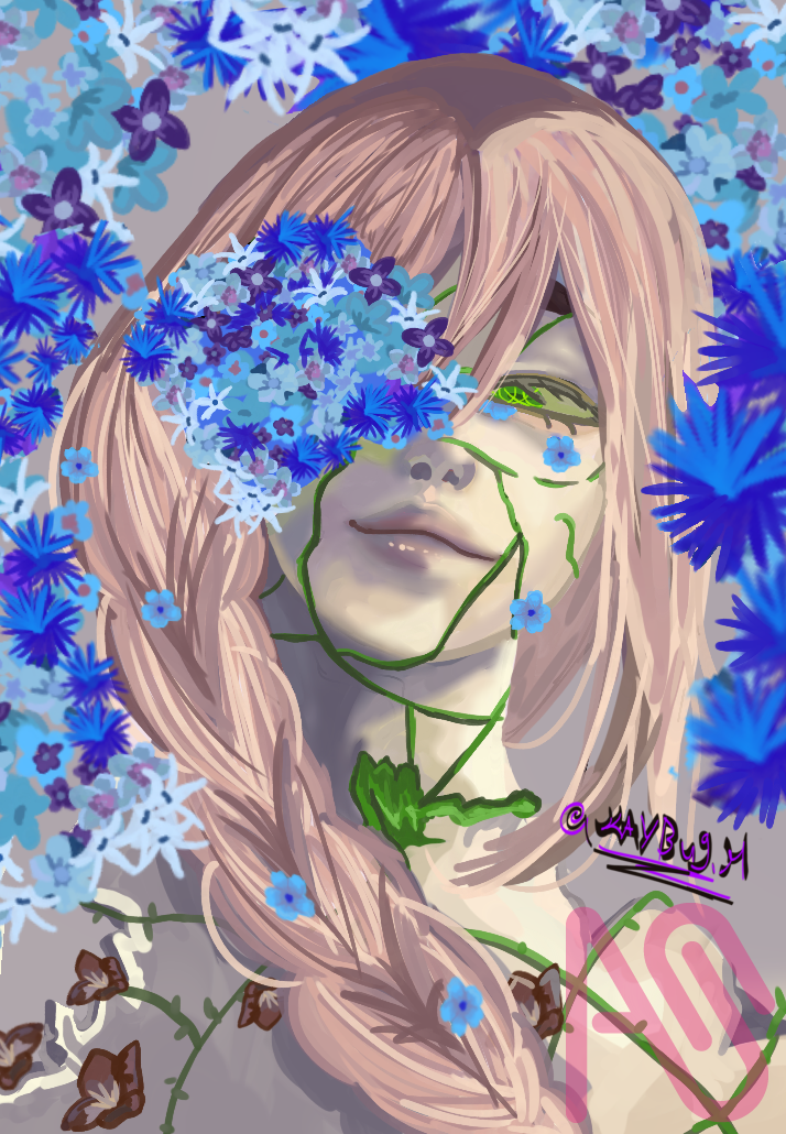 Where the flowers bloom Illust of Kaybug.H art cute manga digital oc gore animegirl Okami Light Dragonqueen