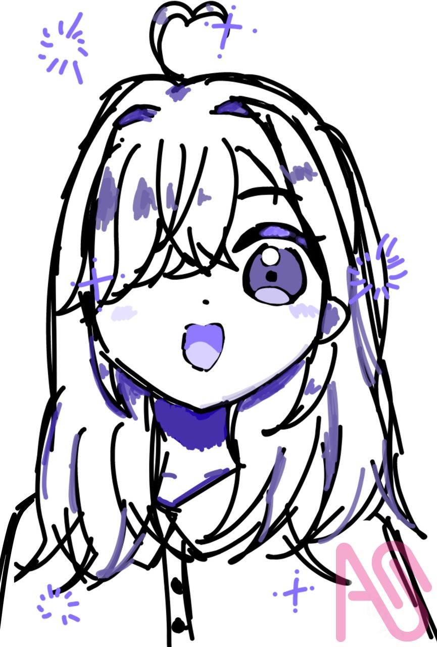 落書き〜！！ Illust of Honobono girl doodle 過去絵 おんなのこ落書き 3色チャレンジ