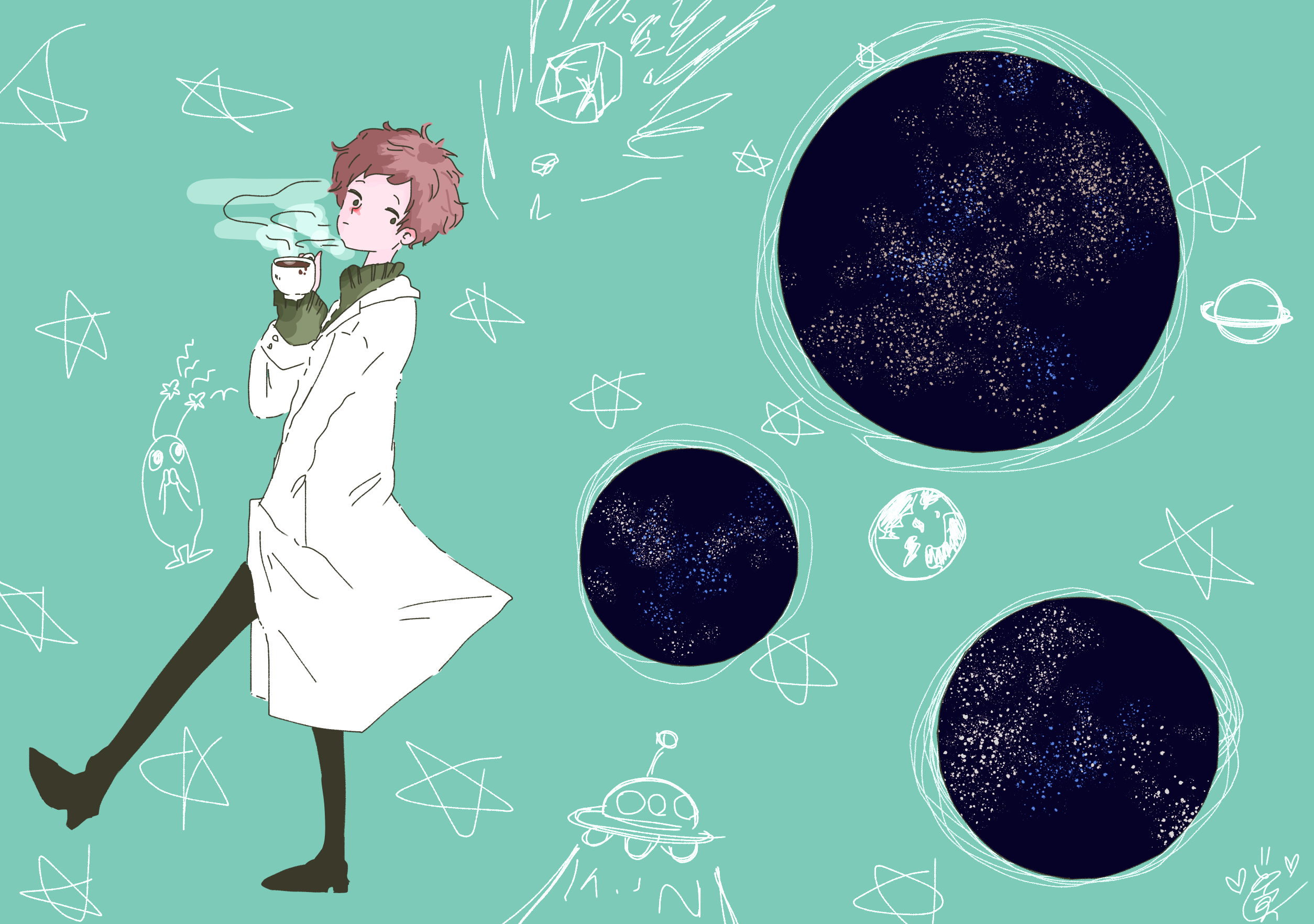 星と僕。 そ ら 豆 。 - Illustrations ART street