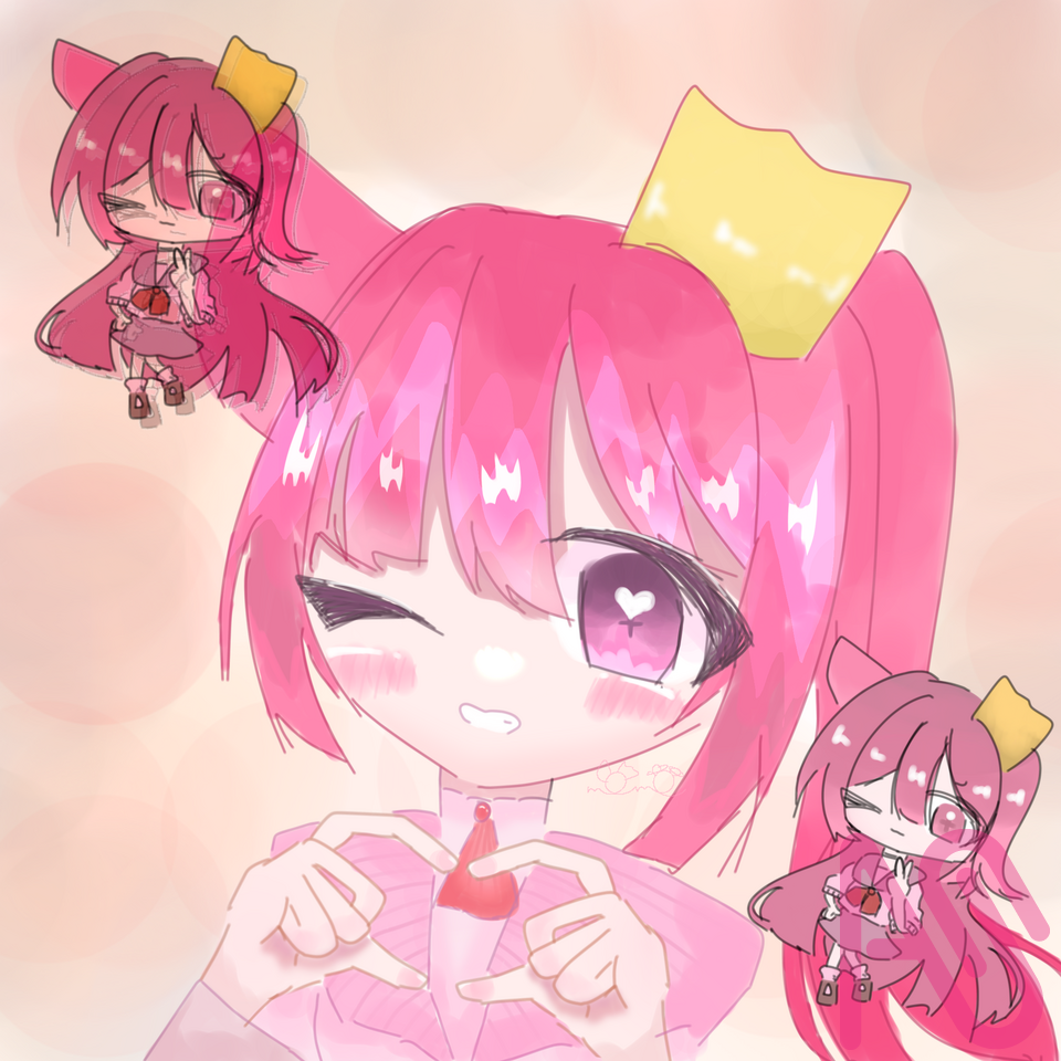 ｱｲｺﾝ Illust of 縁化桃 girl doodle kawaii 桃色ぱうだぁ